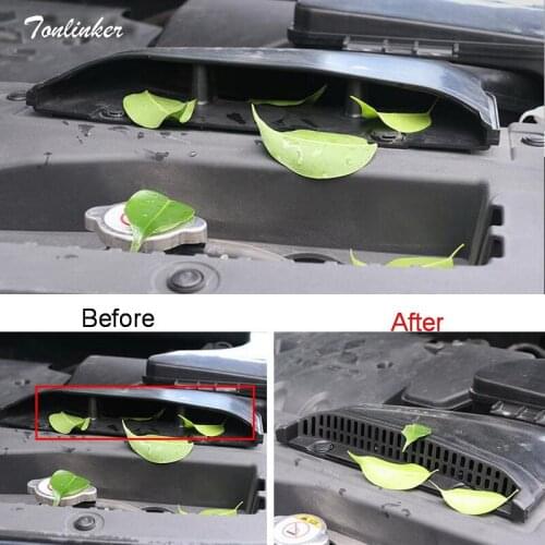 Tonlinker Cover Stickers For Outlander 2016-18 Car Styling 1 PCS ABS Plastic Car Engine Air intake protection Cover Stickers