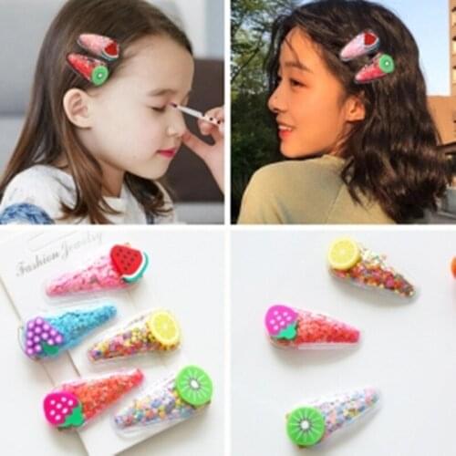 New Bb hairpin personality fashion simple and versatile elegant net red hair accessories Korea color transparent net red fruit s