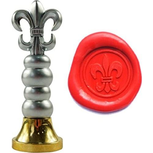New Luxury Vintage Silver French Fleur De Lis Wax Seal Sealing Stamp Arts Crafts Invitation Lable