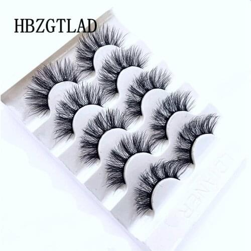 NEW 2-5 pairs 3D Mink fake Eyelashes Wispy Fluffy Mink Lashes Natural Long Dramatic Volume Eyelashes Extension False Eyelashes