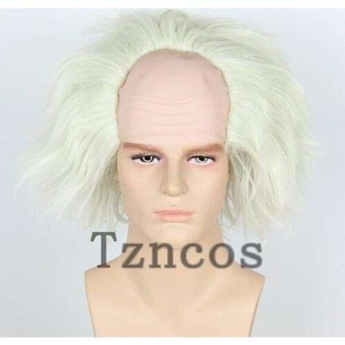 Tzncos Scientist Wig Light Green Short Blad Wig Heat Resistant Synthetic Hair