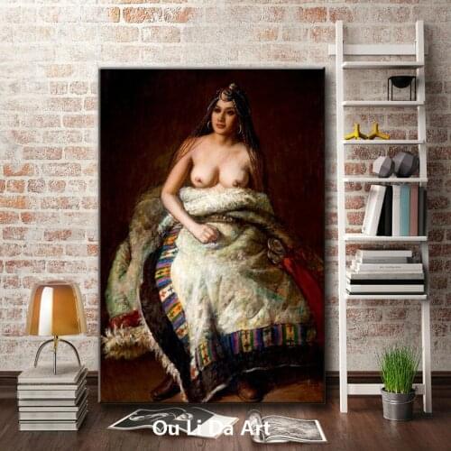 Impression Chinese figures tibetan girl nude art oil paintings canvas printing printed on canvas wall art decoration picture