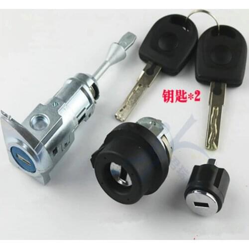 DAKATU Car Full set Mechanical Left Door lock cylinder for VW New Passat ignition lock trunk lock cylinder