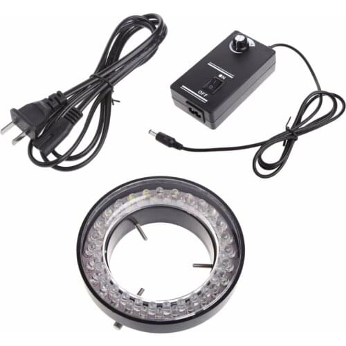 EU Plug US Plug 60 LED Adjustable Ring Light illuminator Lamp For STEREO ZOOM Microscope Source