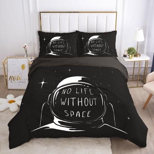 Cartoon space astronaut Kids Bedding set for Children baby boy girls Duvet cover set pillow case Bed linens Quilt cover without