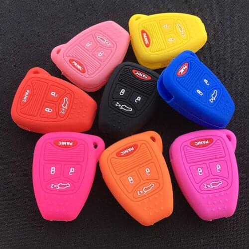 Silicone rubber key cover case shell protector For Chrysler 300 Aspen For Dodge Dakota Durango For Jeep Grand Cherokee Commande