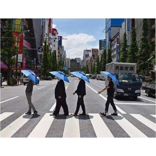 50pcs Oxford Outdoor Foldable Sun Umbrella Hat Golf Fishing Camping Headwear Cap Head Hat 3 Color Hot Sales