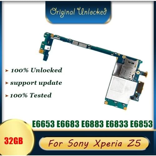 LISFG Used Replacement For Sony Xperia Z5 E6653 E6683 E6883 E6833 E6853 Motherboard Unlocked Logic Board With Full Chips