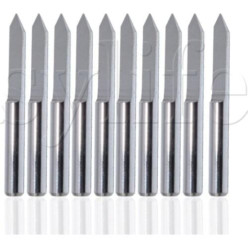 10Pcs 60Degree 0.3mm Carbide Engraving Bits CNC Router Tool for PCB Board