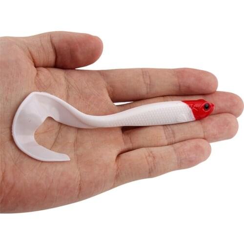 10PCS Soft Lure Worm Fishy Smell Silicone Bait 12.5cm For Sea Bass Long Tail Swimbait Jig Wobblers Artificial Fishing Tackle