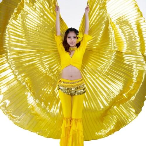 10 Colors Stage Performance Props Dance Accessories Egyptian Gold Wings Non-split Belly Dance Isis Wings 360 Degree