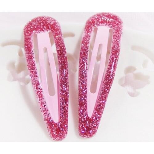 2Pcs 4.5cm Shiny Candy Color Girls Hairpins BB Hair Clip Kids Hairpins Hair Accessories 6 Colors Children Gift Headwear