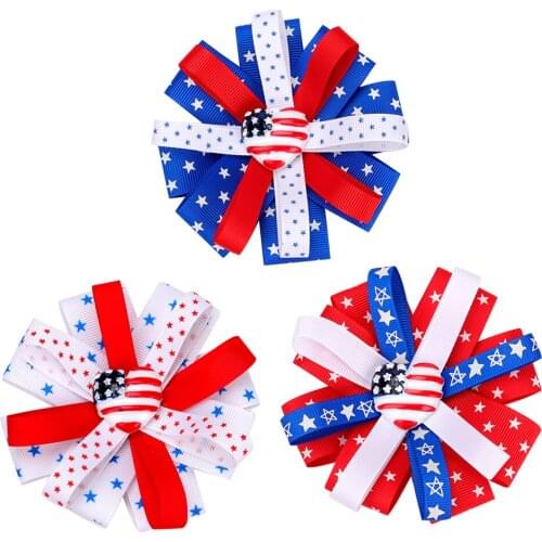 3.5IN Sweet Girls Grosgrain Ribbon Bows Clips Hairpin Girls hair bows Boutique Hair Clip Barrettes Headwear Hair Accessories