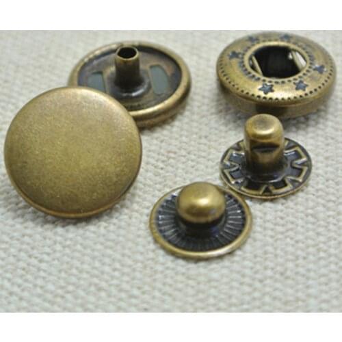 50set/Pack 1cm Metal Press Studs Sewing Button Snap Button Fasteners Sewing Leather Craft Clothes Bags Garment