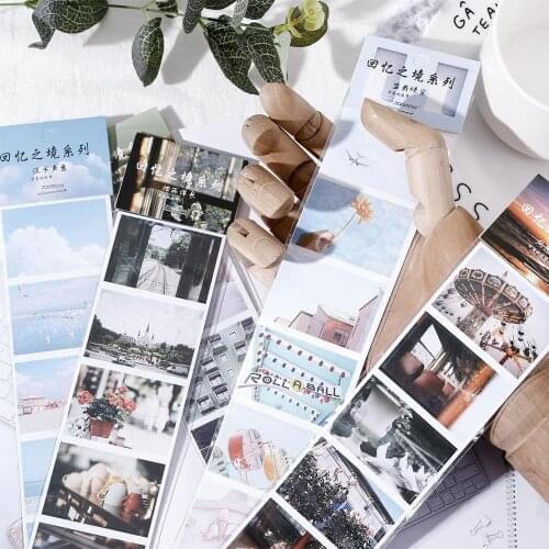 8 Kinds Memory Photography Series Stickers DIY Journal Diary Scrapbooking Album Decoration Stickers Notebook Decals 50*350mm