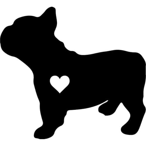 Aliauto Personality Car Sticker French Bulldog Animal Waterproof Sunscreen Anti-UV Decal Decoration Vinyl Black/Silver,14cm*12cm