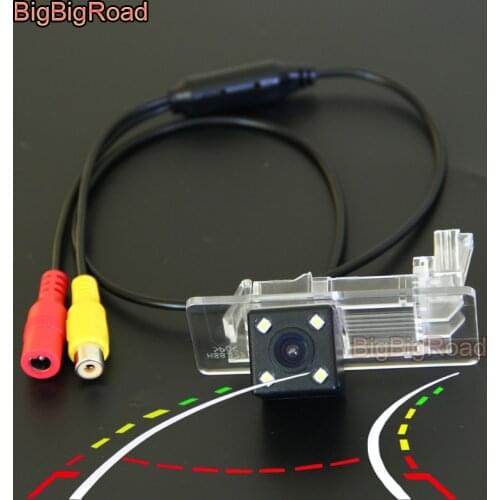 BigBigRoad Car Intelligent Dynamic Trajectory Tracks Rear View Backup Camera For Skoda yeti Octavia 3 III A7 5E MK3 2013-2017
