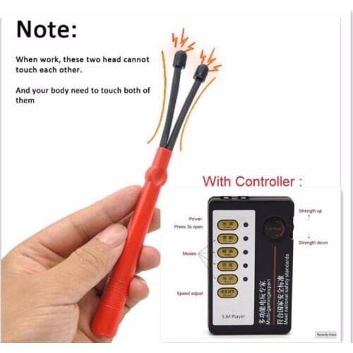 Electric Shock Mager Stimulate Penis Vagina Masturbation Wand Adult BDSM Sex Games Toy For Unisex With Controller 2 Colo