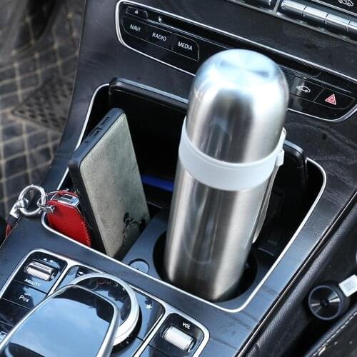 Hot sale For Mercedes Benz C Class W205 GLC-Class X253 E Class W213 Car-Styling Plastic Central Console Storage Box Cup Holder