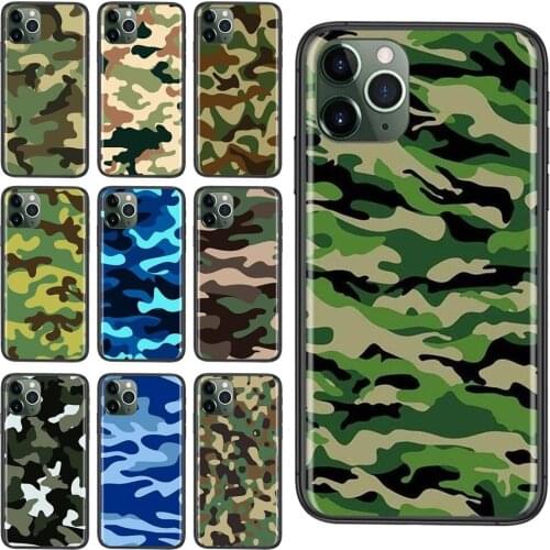 Camouflage Army Black Back Silicone Funda Pretty The Newest For Huawei Nova 8 se pro y5 y9 Mate 20 30 10 40 Lite Pro plus