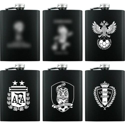 Pocket flask Hip Flask flask for alcohol vodka bottle Stainless Steel 8oz Bottle football team logo men bridesmaid gift set