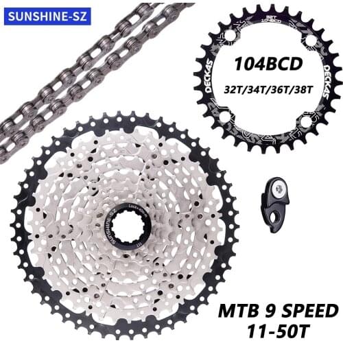 ZTTO MTB 9 Speed 11-50T Cassette Mountain Bike Cassette 9v 50T Wide Ratio Bicycle 9S Freewheel Compatible with M430 M4000 M590