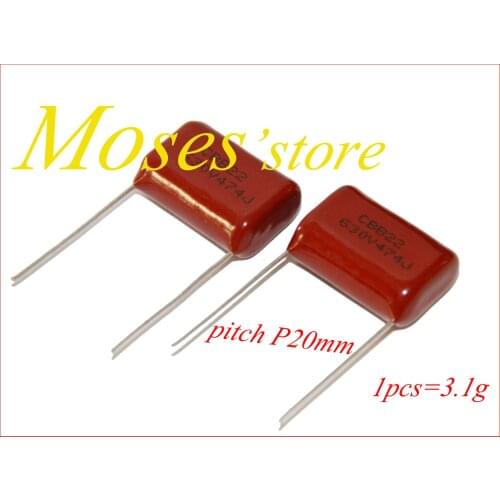 630v 474 474J 470nf 0.47uf +/- 5% Original new CBB Capacitance Polypropylene Film Capacitors pitch 20mm (500pcs)