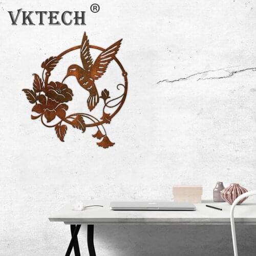 Wrought Iron Flying Bird Metal Art Hanging Pendant Background Wall Living Room Decor Vintage Ornament for Outdoor Home Decoratio