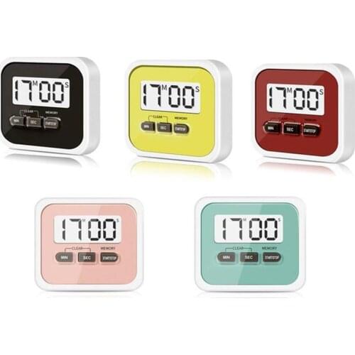 Mini LCD Digital Display Kitchen Timer Square Kitchen Countdown Alarm Clock Sleep Stopwatch Clock Timer