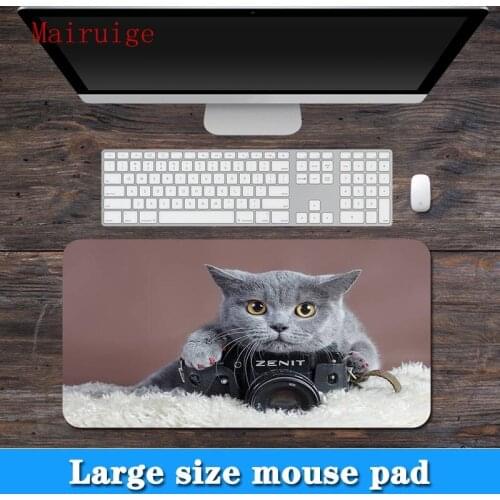 Mairuige big promotion large specifications multi-size cute Russian blue cat pattern lock PC computer notebook mouse pad