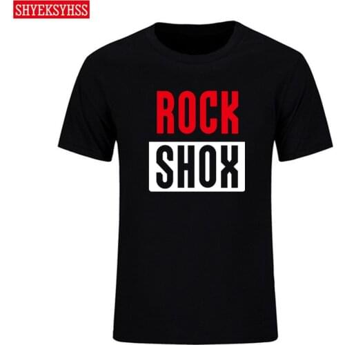 Mens summer Tshirt ROCKSHOX suspension front fork logo T shirt mens mountain bike clothing sports fashion cotton T-shirt