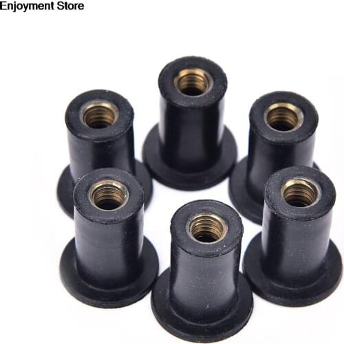 New 6 pcs Rubber Well Nuts M5 Rubber Well Nuts Blind Fastener rivet fishing kayak accessories jack nuts pack