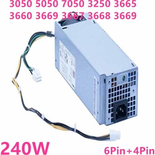 New PSU For Dell 3050 5050 7050 3250 3665 3660 3667 3668 3669 6Pin 240W Power Supply AC240EM-00 L240AM-01 L240ES-00 J61WF DK87P