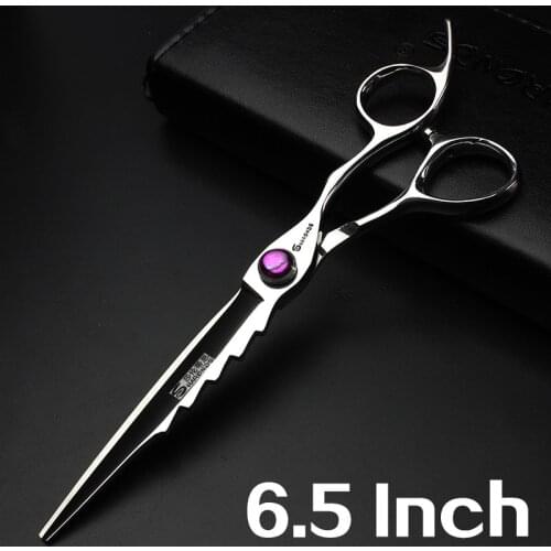 Scissors 6.5 inch personality shark back handle hairstyle styling hair cutting tool non-slip wear-resistant hairdressing scissor