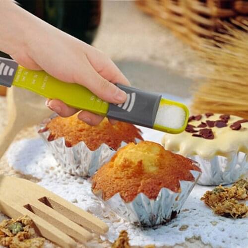 Wholesale 50pcs Creative Novelty Double End 9 Stalls Adjustable Scale Measuring Spoons Metering Spoon Kitchen Tool Device