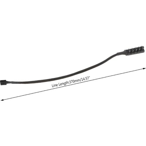 R58A 1 To 5 4-Pin Molex TX4 PWM CPU Cooling Fan Splitter Adapter Braided Power Cable