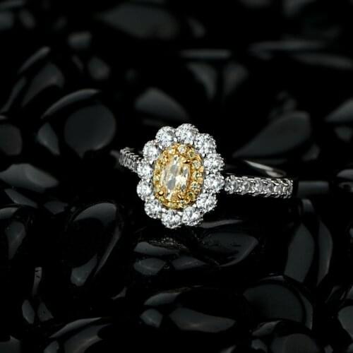 Real 925 Sterling Silver Sparkling Topaz High Carbon Diamond Wedding Rings for Women Engagement Party Fine Jewelry Gifts