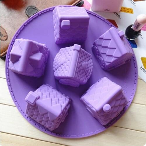 Silicone mold dollhouse 3D House Silicone Push Mold Cake Decorating Tools, Fondant, Dollhouse, Resin Clay, Candle, Gum Paste