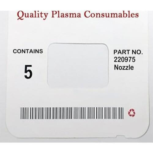 Ref: 220975 Plasma Cutting Torch Consumables Nozzle 220975 50PCS