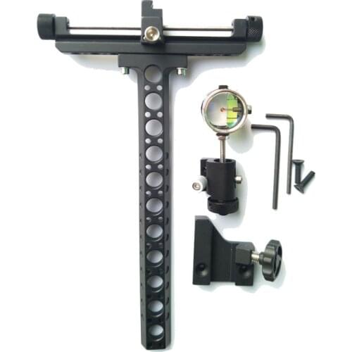 Archery Compound Bow Sight CNC Aluminum Bow Sight Adjustable Long Pole Hunting Accessories
