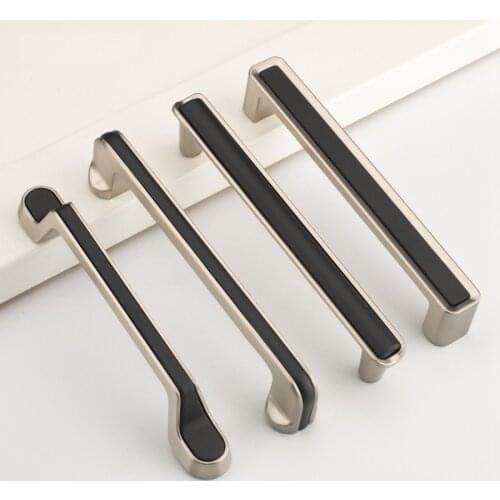 Double Spell Luxury Black Gold Mosaic Cabinet Drawer Wardrobe Door Handle Modern Minimalist European Cabinet Single Hole Knobs