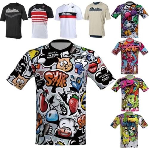 LairschDan Funny Cartoons Cycling Shirt Enduro Downhill Jersey Men/Women Motocross Bicycle Short Sleeve Camiseta Mtb Manga Corta