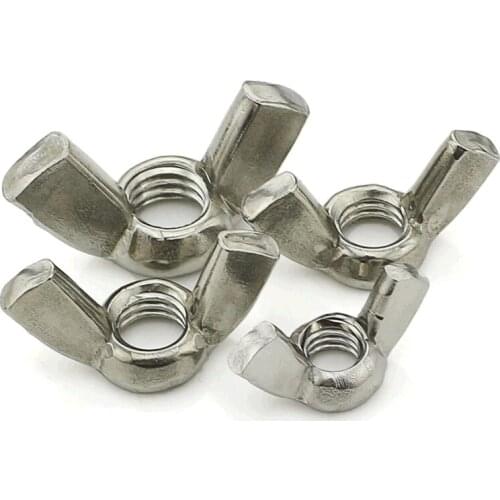 10Pcs DIN315 M3 M4 M5 M6 M8 M10 M12 304 Stainless Steel Hand Tighten Nut Butterfly Nuts Wing Nuts