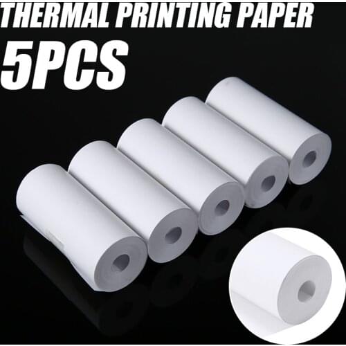 5 Rolls White Camera Printing Thermal Paper Instant Print Kids Camera Printing Paper Replacement Accessories Parts
