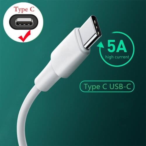 5A super VOOC Flash Fast Charger Type C Charge Cable For OPPO Reno4 A93 Vivo V20 Y9s Realme 7 X50 Q2i Q2 Pro For Xiaomi POCO X3