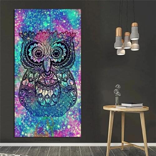 5d Diy Diamond Painting Full Square/Round Diamond Mystic Owl Galaxy Pattern Embroidery Cross Stitch 3D Rhinestone Painting