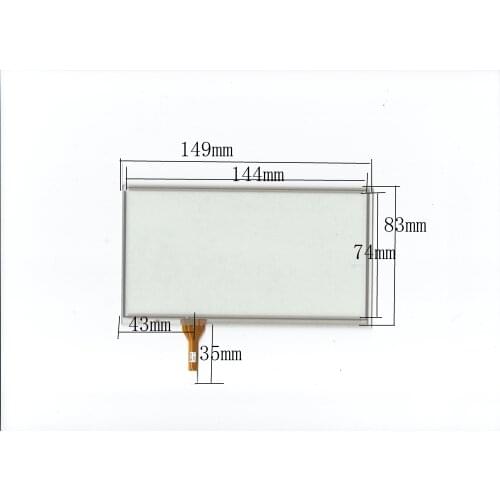 6-inch four-wire 149*83 resistor touch screen handwriting screen compatible for CASKA SOLING AUO 6.2 DVD car audio