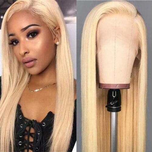 613 Lace Front Wigs Human Hair For Women Transparent Lace Frontal Wig Long Blonde Bone Straight Brazilian Human Hair Wigs Remy