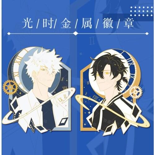 Anime Shiguang Daili Ren Cheng Xiaoshi Lu Guang DEVIL GAME LINK CLICK Badge Souvenir Button Brooch Pin Medal Decor Metal Medal