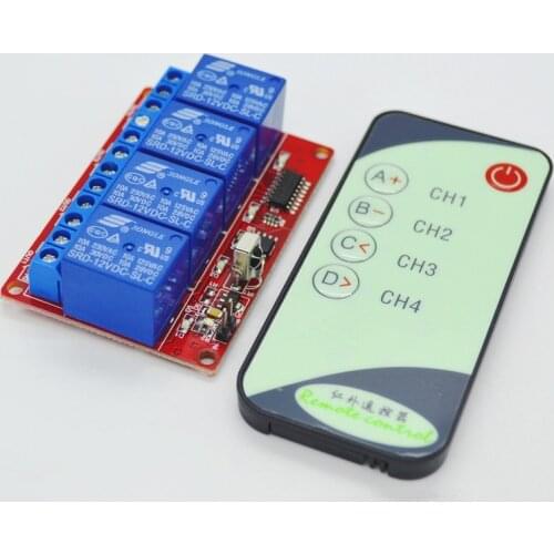 DC 12V 4-channel infrared control / IR relay module